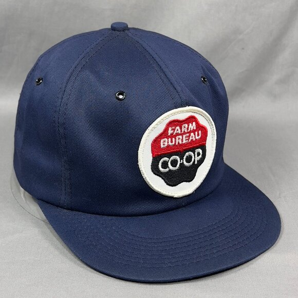 Vtg Farm Bureau Co Op Snapback Hat Cap KBrand KProducts Agriculture Rancher Mens - Picture 6 of 14